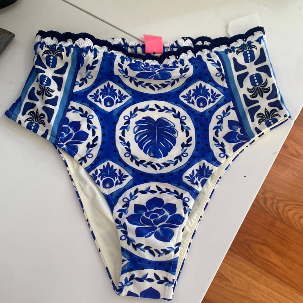 Farm Rio High Waisted Bikini tile dream